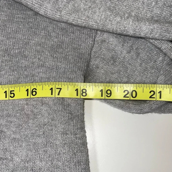 Bar III Light Gray Tie Bell Sleeve Tight Knit Sweater Large Women’s - Picture 8 of 11